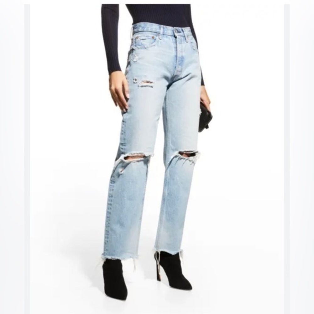 BDG Faded High Waisted Bootcut Distressed Jeans Size 28